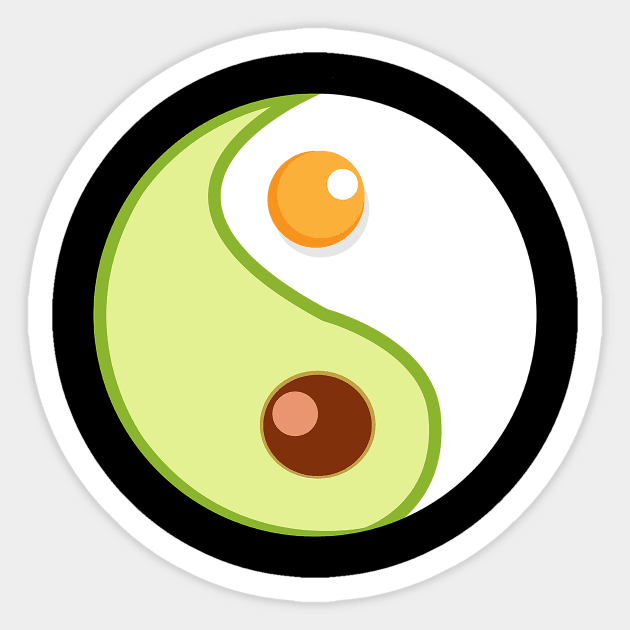 KETO YING YANG (ketogenic diet) Sticker by mrcoder